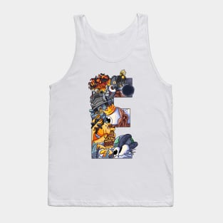 Initial Letter D doodle art Tank Top